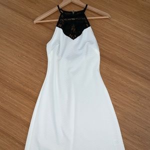 White Halter Bodycon Dress
